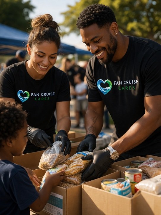Fan Cruise Cares volunteers
